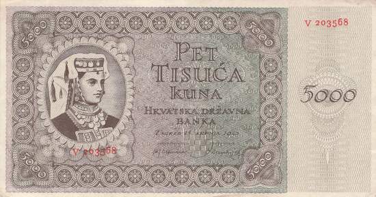 Kroatien p14 5000 Kuna 1943